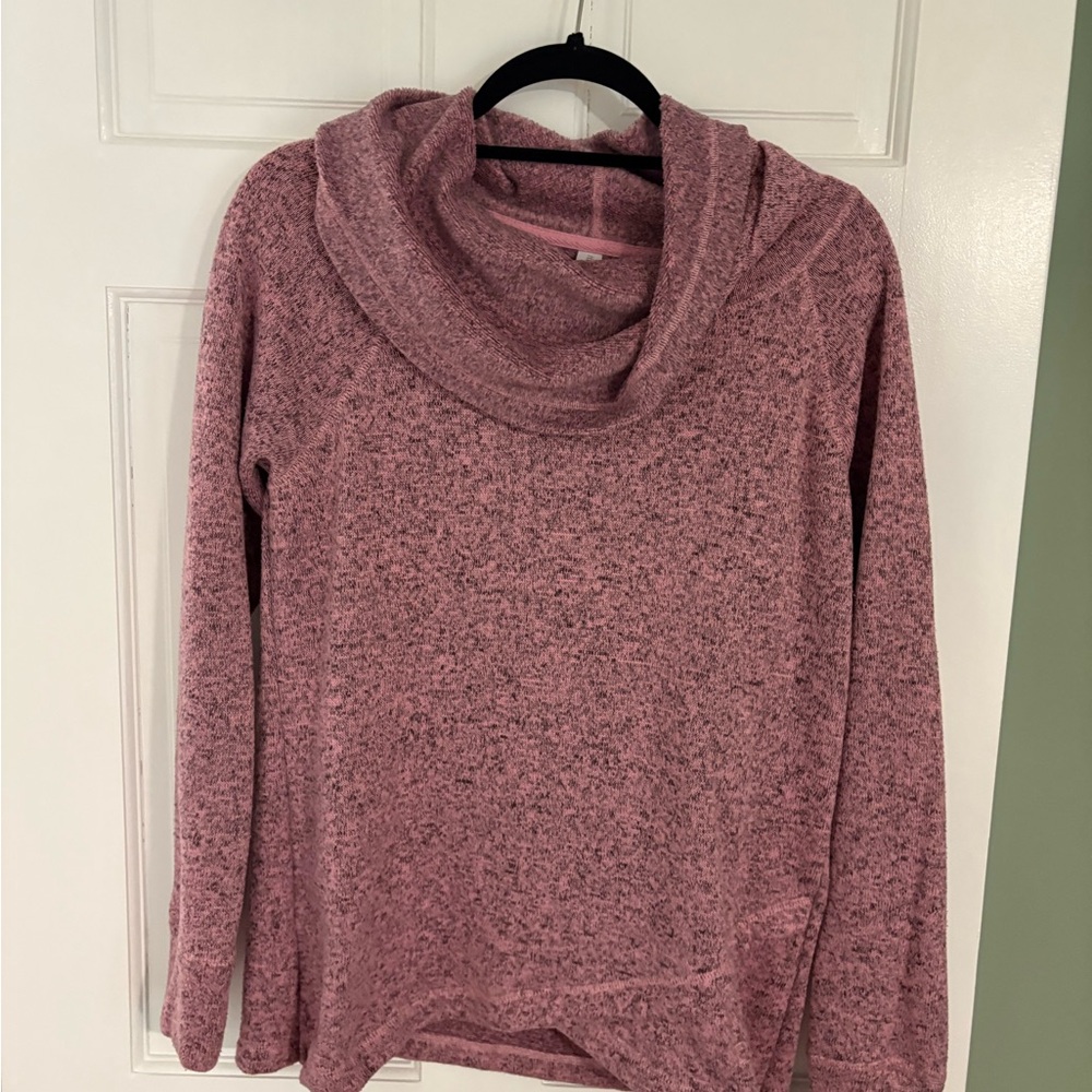 Ideology Pink Cowl Neck Sweatshirt Soft Knit